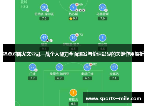 福登对阵尤文亚冠一战个人能力全面爆发与价值彰显的关键作用解析